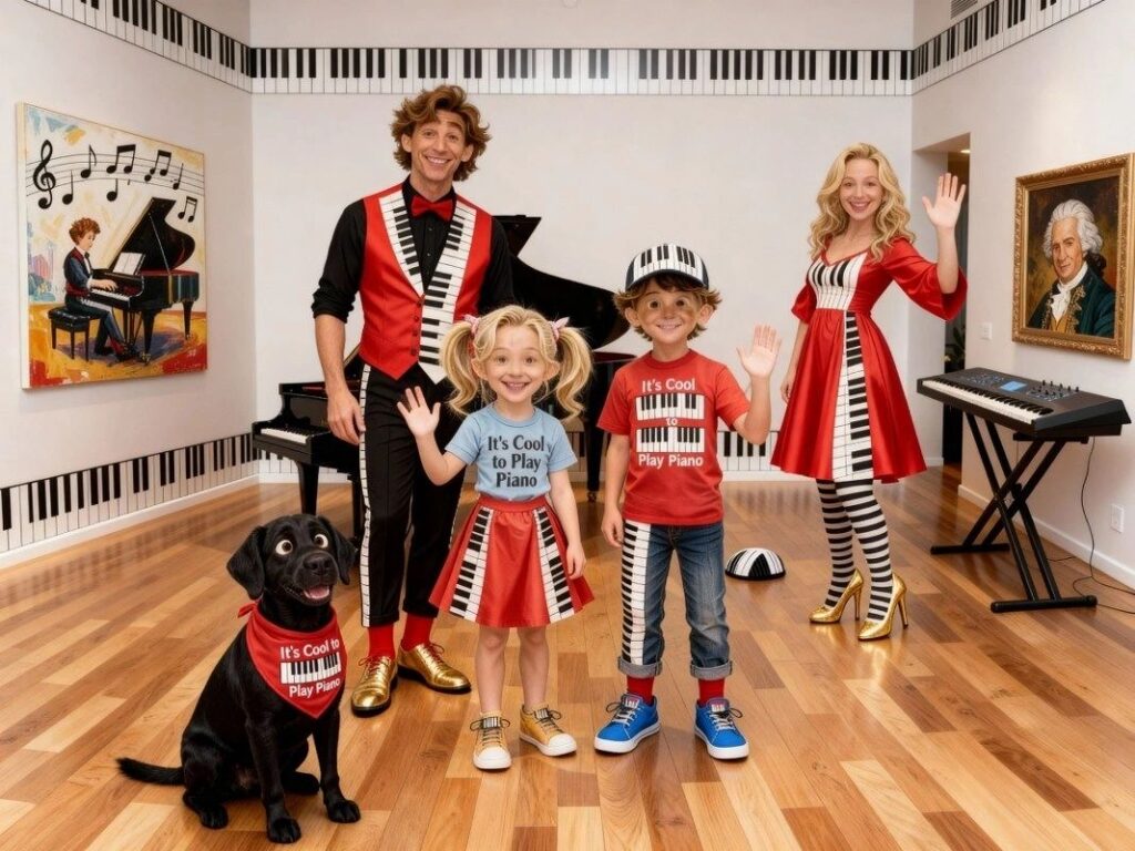 Kevin, Katie, Karson, Kylie, and Kingston the dog. The "Keys Family"