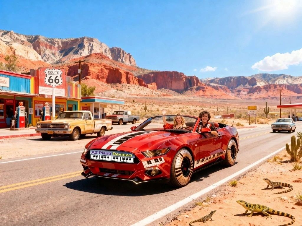 Kevin & Katie Keys driving on Route 66