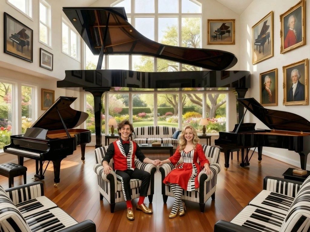 Kevin & Katie Keys Piano Home Music Room