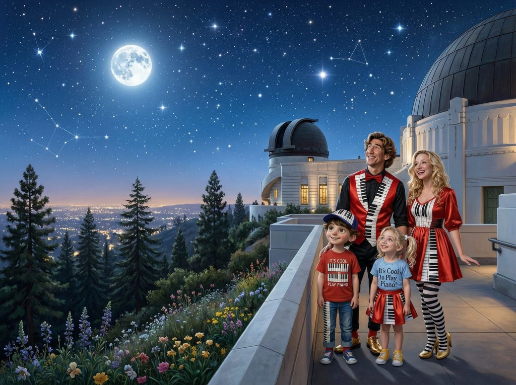 Keys Family at Griffith Park, CA Griffith observatory 