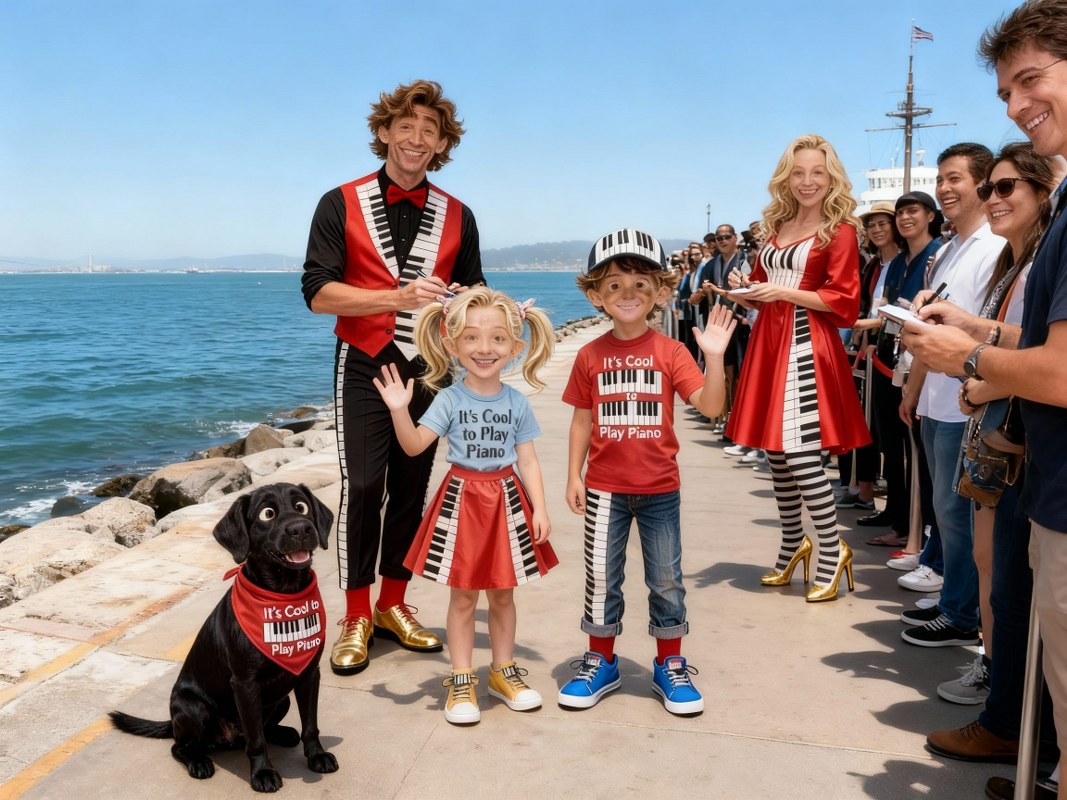 Keys Family signing autographs at Fisherman's Wharf 