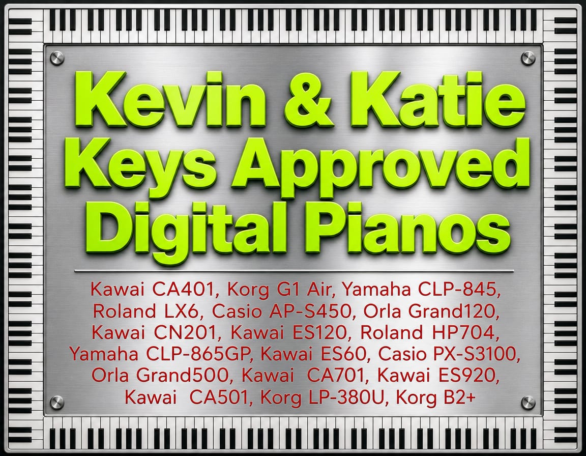 Kevin & Katie Keys Approved digital piano models