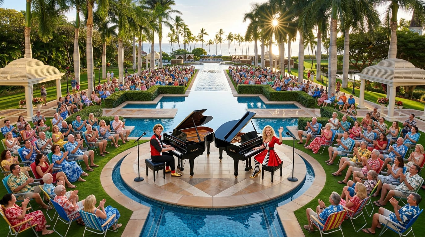 Kevin & Katie Keys performing at the Grand Wailea resort in Maui, Hawaii