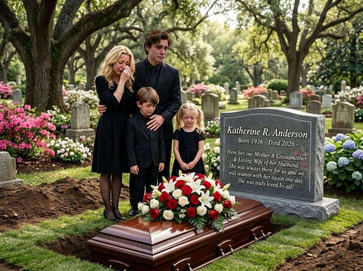 Keys family Mom burial at cemetery